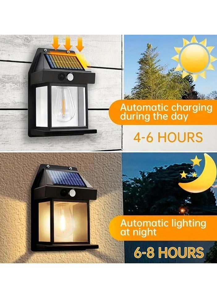 Generic - Set of 6 Solar Charging Outdoor Lights for Homes and Gardens with Motion Sensor and 3 Modes - Image 1