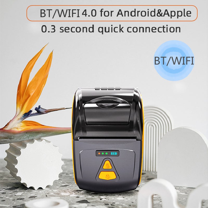 58Mm Thermal Bluetooth Printer For Supermarket Receipts, Cash Register, Takeout Ordering Machine, Wireless Label Printer, Portable - Image 2
