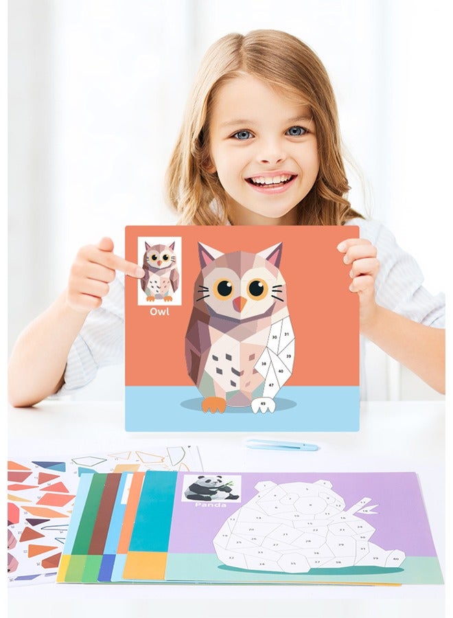 8 Pack 3D Collage for Kids，Puzzles Stickers Toys，Educational Toys, Creative Animal Pattern Toy, Ideal Gift for Kids - Image 2