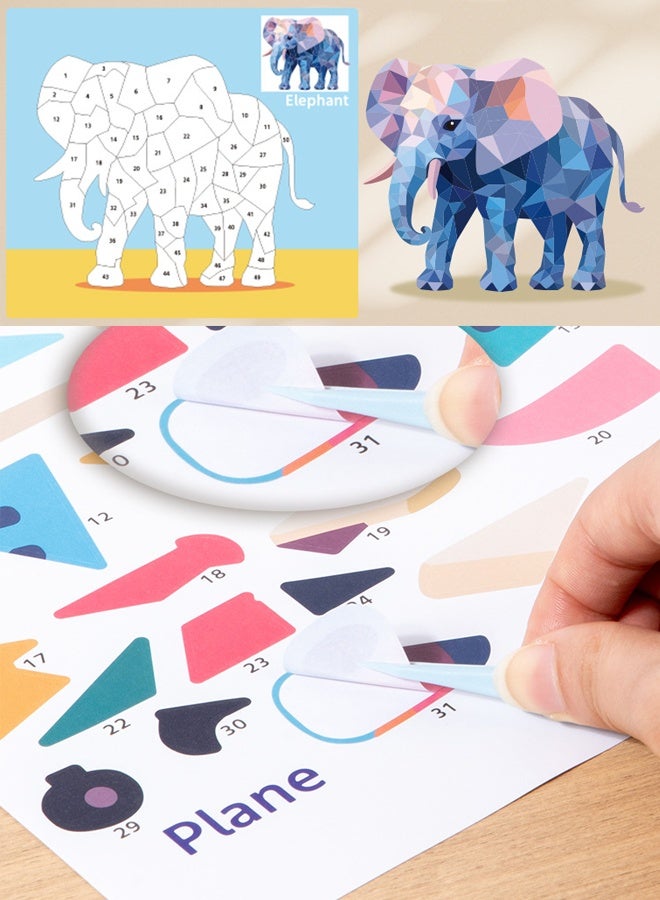 8 Pack 3D Collage for Kids，Puzzles Stickers Toys，Educational Toys, Creative Animal Pattern Toy, Ideal Gift for Kids - Image 3
