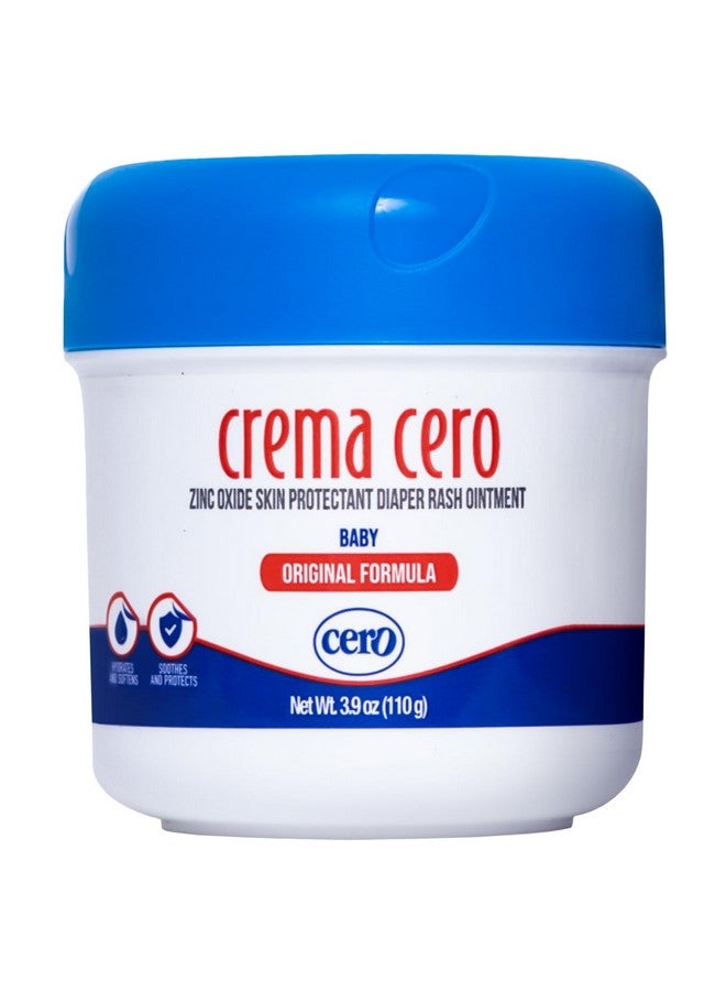 Cero كريم كريما زيرو لعلاج طفح الحفاضات للأطفال مع أكسيد الزنك - كريم حفاضات عالي القوة لتخفيف سريع وحماية - بلسم مرطب ومهدئ للأطفال - 3.9 أونصة - Image 1