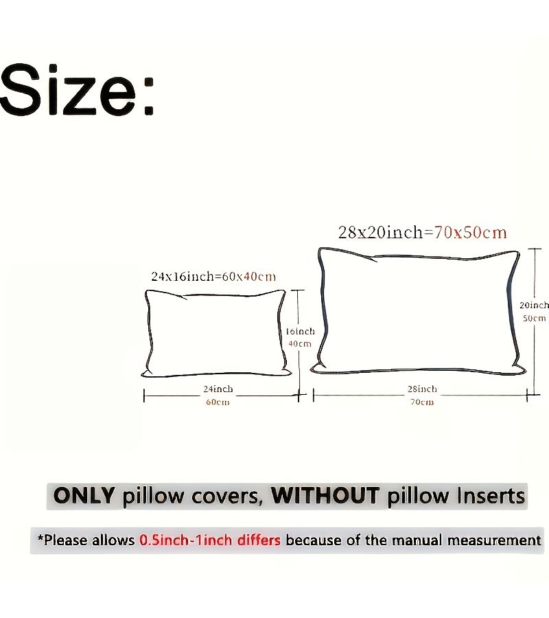 2pcs Ginger Corduroy Bubble Pillowcase Set 20x28 Inch Concealed Zipper Soft Skin Friendly Fabric Double Sided Use Machine Washable For Sofa Bedroom Car Holiday Decor Pillow Insert Not Included - Image 3