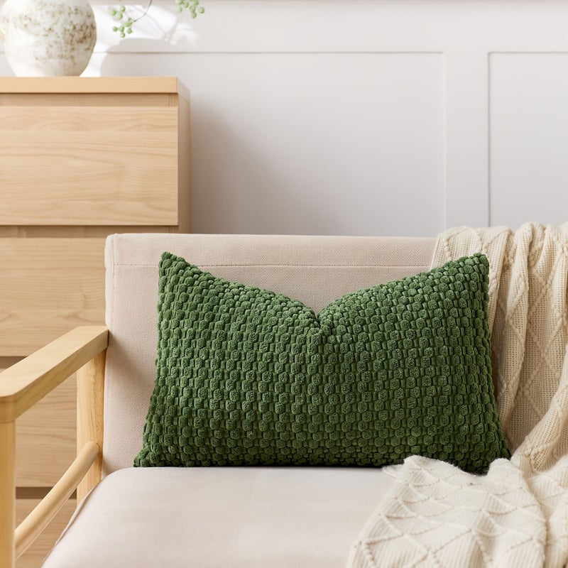 2pcs Ginger Corduroy Bubble Pillowcase Set 20x28 Inch Concealed Zipper Soft Skin Friendly Fabric Double Sided Use Machine Washable For Sofa Bedroom Car Holiday Decor Pillow Insert Not Included - Image 4