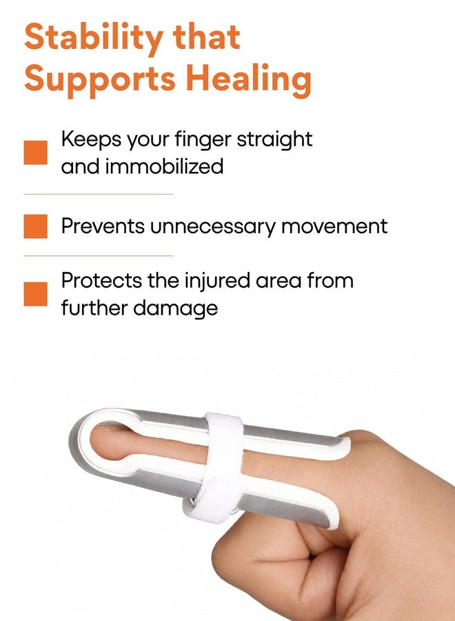 FOVERA Finger Cot Splint for Finger Support & Immobilization – Lightweight Protective Finger Brace for Fracture, Sprain, Strain & Injured Fingers (S, Pack of 1) - Image 2
