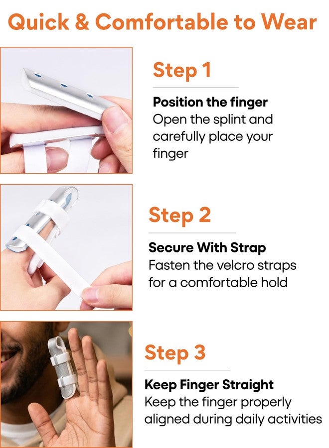 FOVERA Finger Cot Splint for Finger Support & Immobilization – Lightweight Protective Finger Brace for Fracture, Sprain, Strain & Injured Fingers (S, Pack of 1) - Image 4