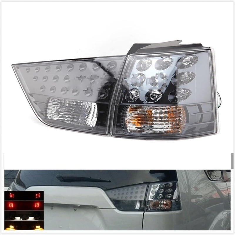لسيارة ميتسوبيشي أوتلاندر إكس (Mitsubishi Outlander Ex) للسنوات 2007-2013: أضواء الذيل الخلفية، والحاجز الخلفي، ومصابيح الفرامل، ومصابيح الضباب، ومصابيح الإشارة، والمصابيح الديناميكية المتوهجة. - Image 5