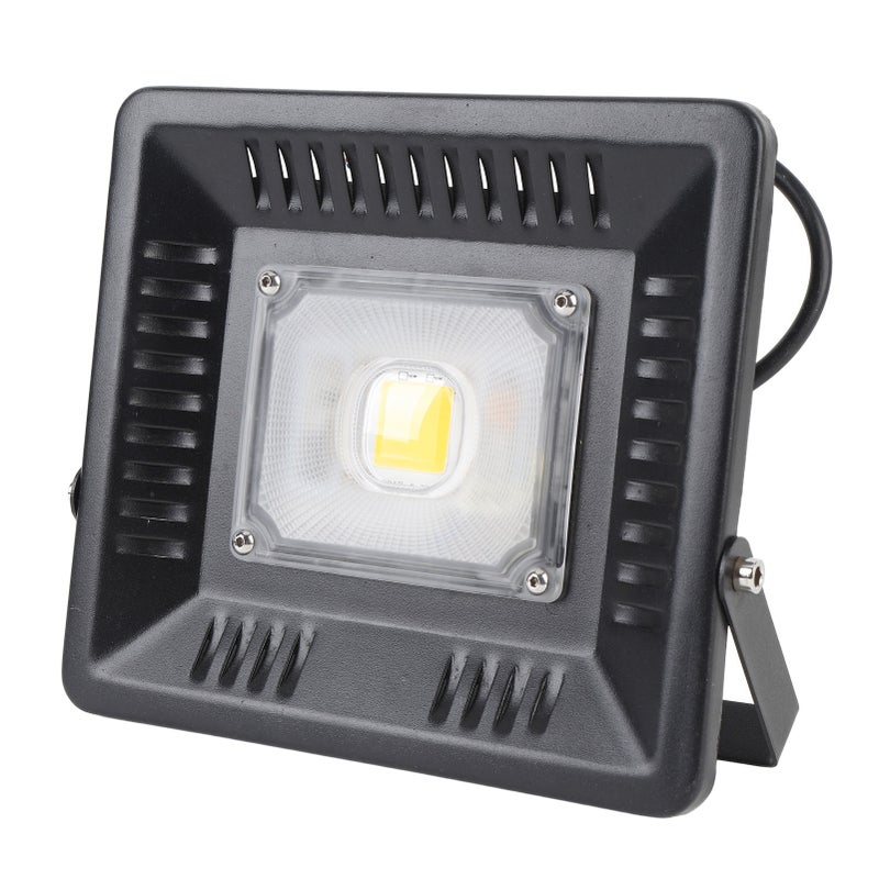 مصباح ساطع LED بقوة 50 واط IP65 مضاد للمطر متصل بالسلك مباشرة، سطوعه 5000 لومن فائق السطوع مع قاعدة معدنية قابلة للتعديل للاستخدام في الهواء الطلق، ضوء دافئ - Image 4