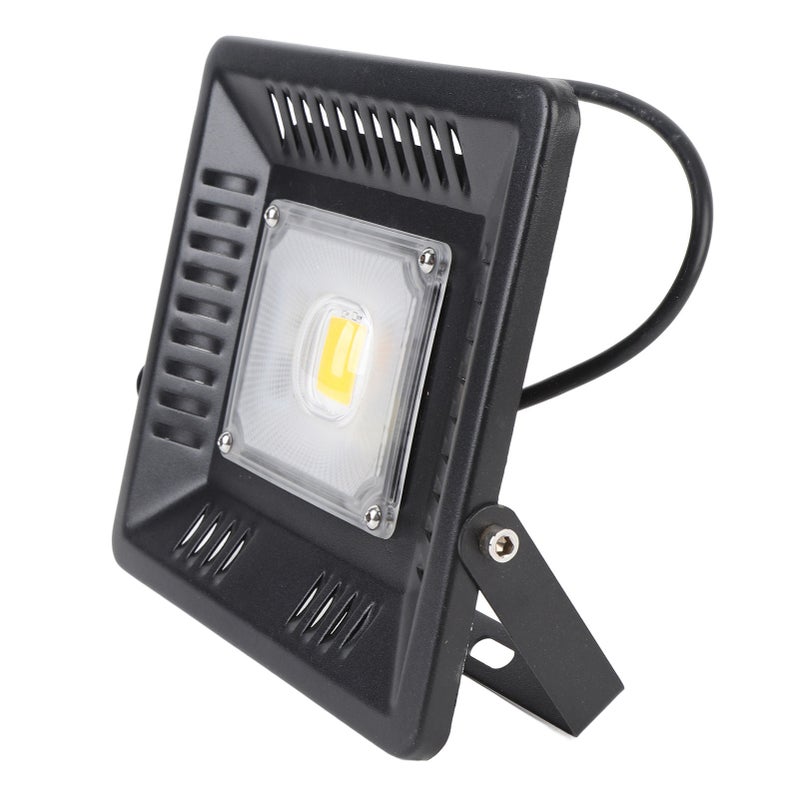 مصباح ساطع LED بقوة 50 واط IP65 مضاد للمطر متصل بالسلك مباشرة، سطوعه 5000 لومن فائق السطوع مع قاعدة معدنية قابلة للتعديل للاستخدام في الهواء الطلق، ضوء دافئ - Image 2
