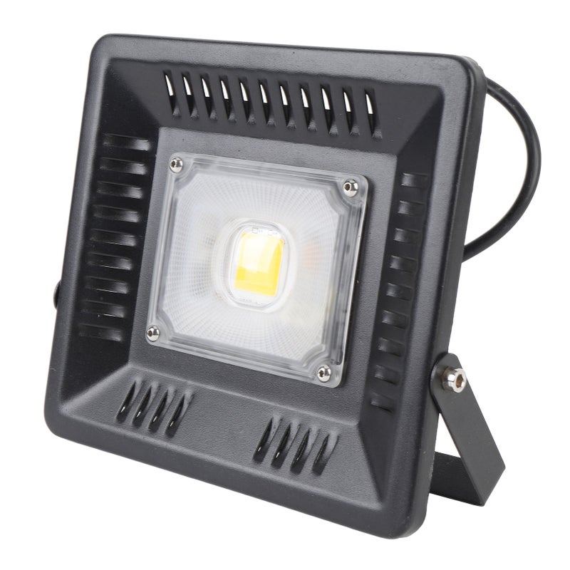مصباح ساطع LED بقوة 50 واط IP65 مضاد للمطر متصل بالسلك مباشرة، سطوعه 5000 لومن فائق السطوع مع قاعدة معدنية قابلة للتعديل للاستخدام في الهواء الطلق، ضوء دافئ - Image 3