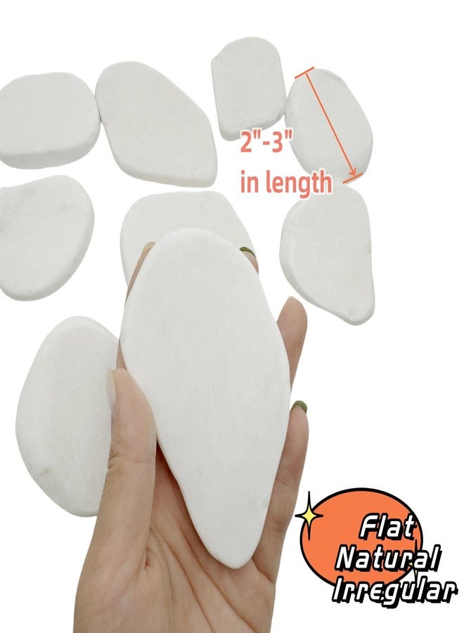 Lifetop 20PCS White Rocks for Painting, 2"-3" Smooth Natural Irregular DIY Rocks, Flat Surface Arts and Crafting Supplies - Image 3