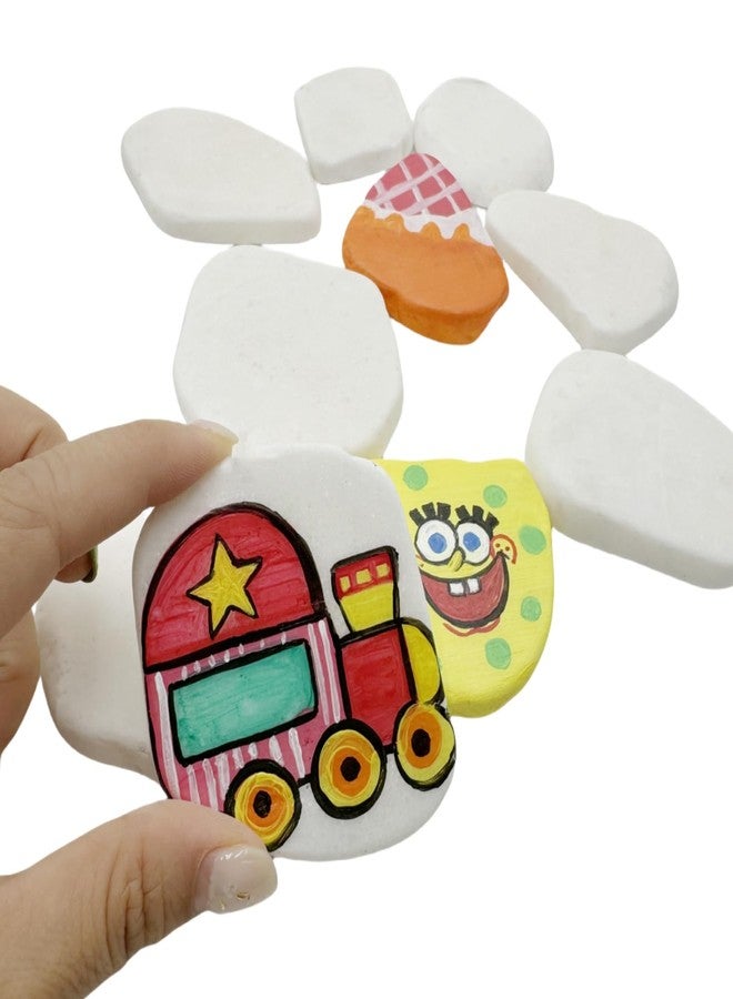 Lifetop 20PCS White Rocks for Painting, 2"-3" Smooth Natural Irregular DIY Rocks, Flat Surface Arts and Crafting Supplies - Image 5