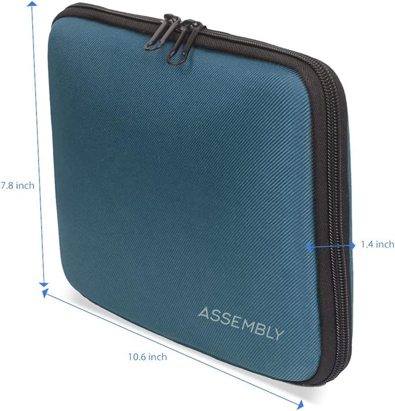 THE ASSEMBLY حقيبة تنظيم الأجهزة المصنوعة من البوليستر من مجموعة ، مجموعة تقنية صغيرة للسفر، مخصصة للأقراص الصلبة، الكابلات، الشاحن، الهاتف، منافذ USB، بطاقات SD (لون أزرق) - Image 4