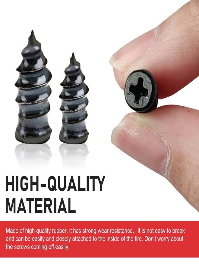 Dogary 30 PCS Tire Repair Nail, Self-service Vacuum Tire Quick Repair Rubber Screw Nail, Waterproof Self-tapping Tight Fit Screw Plugs Set, Universal Portable Puncture Wonder Tool (Black) - Image 4