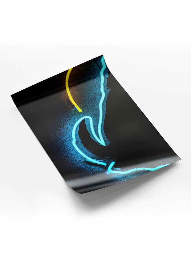 LOWHA Poster Painting Art With Four Separate Pieces Of Double-Sided Stickers Neon Lights Art For Home Bedroom Living Room And Office Decor  - Image 1