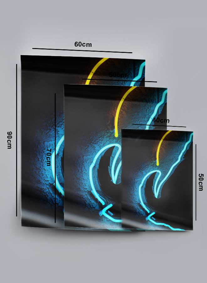 LOWHA Poster Painting Art With Four Separate Pieces Of Double-Sided Stickers Neon Lights Art For Home Bedroom Living Room And Office Decor  - Image 4