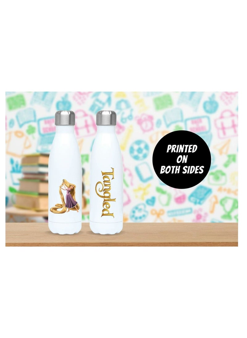 MEC - Princess Rapunzel Tangled water bottle flask water bottle for kids Insulated Water Container Stainless Steel & Vacuum kids flask Leak Proof Flex Cap Sports Sublimation Water Bottle 17 OZ - Image 1