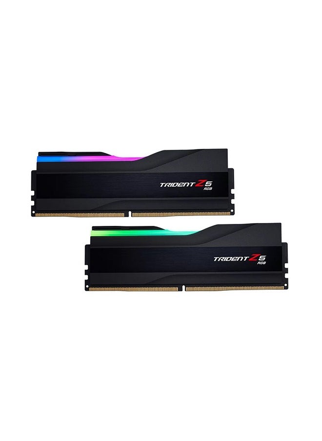 G.Skill Trident Z5 RGB Series 96GB (2x48GB), DDR5 Dual Channel Desktop Memory, 6400 MHz Memory Speed, CL32 CAS Latency, Intel XMP 3.0, 288-Pin, 1.35 Voltage, Black | F5-6400J3239F48GX2-TZ5RK  - Image 1