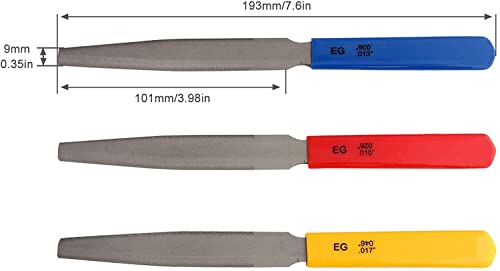 N/P BAIYUXINGElectric Guitar files 3pcsAcoustic Guitar file 3pcsBass Guitar flies 3pcsTapered Nut Files Double Edge Nut Slotting FilesFret Crowning Files Luthier toolsElectric Guitar files - Image 3