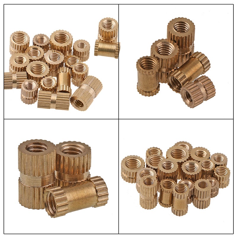 330pcs Embedded Nut Combination Copper Nut M2/M3/M4/M5 Brass Knurled Round Molded-in Insert Nut Packed in Organizer Box - Image 3