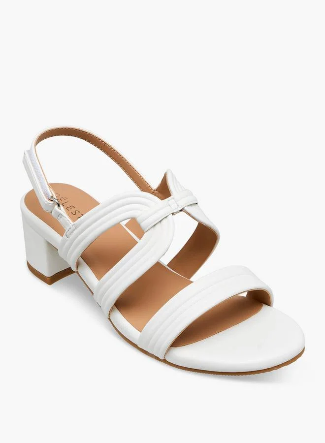 سيليست صنادل بكعب كتلة للبنات بنمط لاصق من تشكيلة رمضان