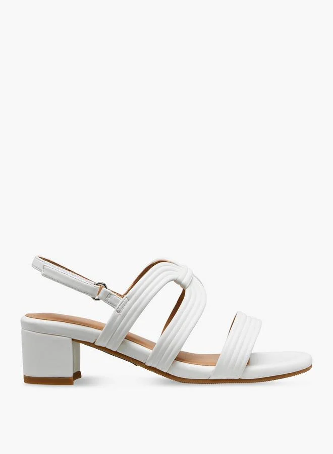 Celeste WHITE Girls Hook & Loop Block Heel Sandals for Women | Best Price UAE