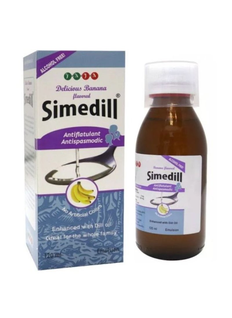 SAJA Pharmaceuticals Simedill Antispasmodic Banana Emulsion 120ml 