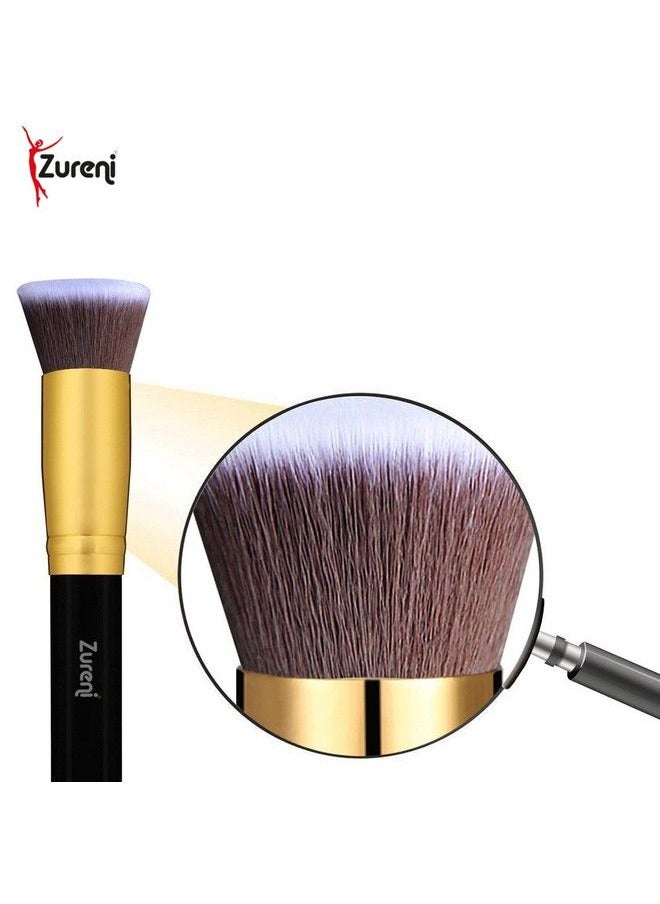 Zureni Professional Synthetic Makeup Brushes Tool Kit For Perfect Blending Face Powder Eye Shadow Concealer & Contour (10 Pcs Black)  - Image 3
