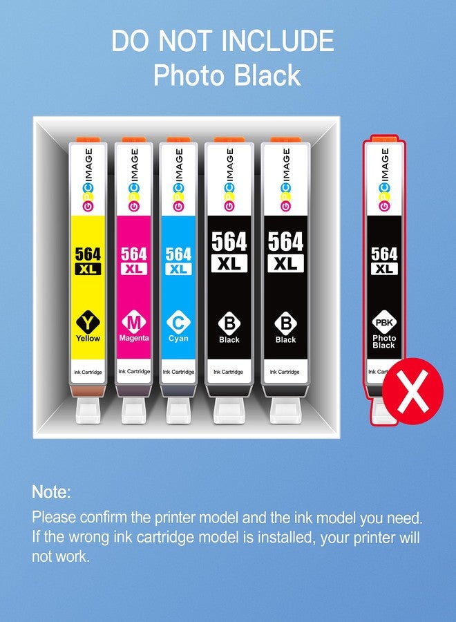 GPC Image 564 XL Ink Cartridges for HP 564 564XL Ink Cartridge Combo Pack - Image 2