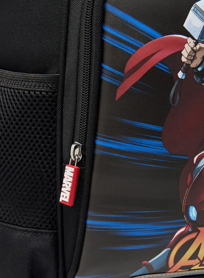 مارفل حقيبة ظهر مدرسية للأولاد بطبعة المنتقمون بأشرطة قابلة للتعديل وإغلاق بسحاب - Image 4