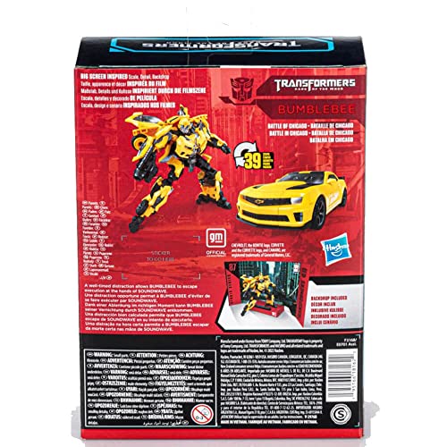 TRANSFORMERS ألعاب ترانسفورمرز سلسلة الاستوديو 87 فئة ديلوكس بامبلبي من فيلم ظلام القمر - للأعمار 8 وما فوق، 4.5 بوصة، متعدد الألوان - Image 4