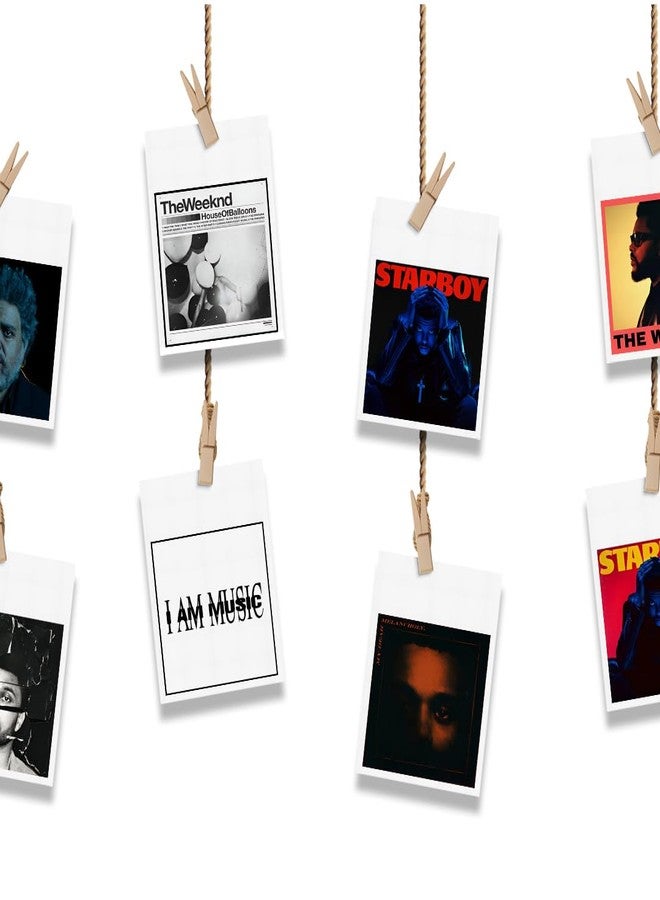 zenithink The Weeknd Album polaraid Pop Artist Collage, 12 Piece Set Wall Poster (2inx2.5in) 300 GSM Included Glue Dots, Paper Home Decor Art Poster For Bedroom, Living room, Office, - Image 3