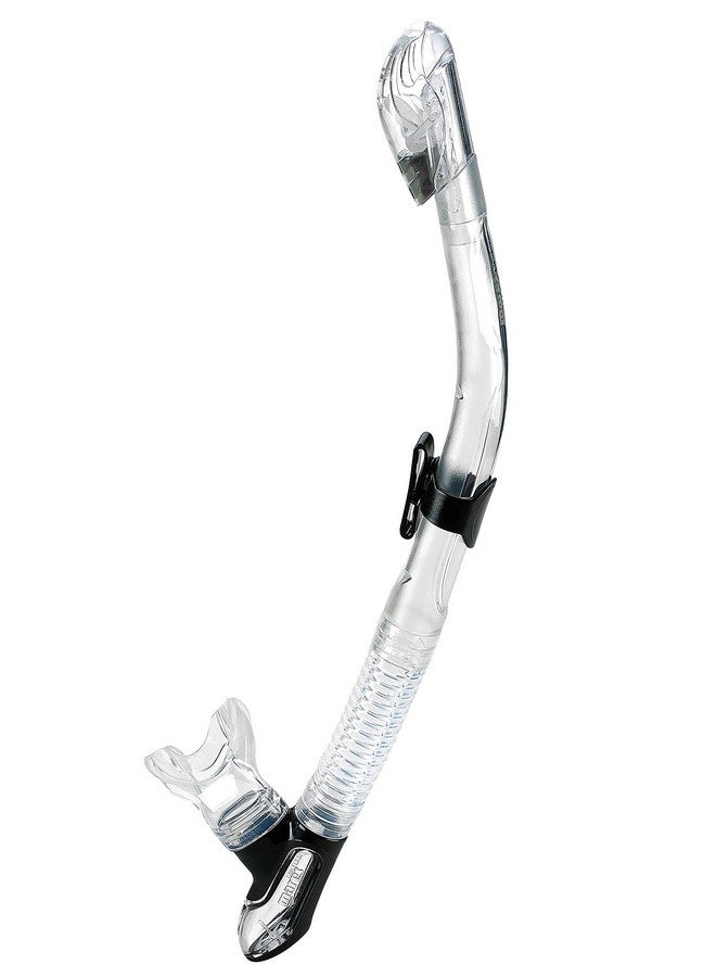 Mares Italian Design Premium Collection Ergo Dry Snorkel Comfortable Silicone Mouthpiece And Purge Valve For Snorkeling And Scuba Clear - Image 2