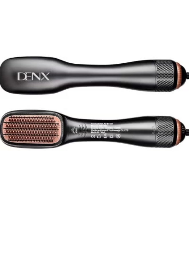Denx 2-in-1 Heated Hair Brush – Hot Air Brush Straightener & Volumizer with Dryer Function | 1200-1500W Power | Anti-Frizz Ionic Technology | 3 Speed & Heat Settings | Max Temp 155°C (330°F) | For Smooth, Shiny, Salon-Quality Styling at Home – DX1353M - Image 5