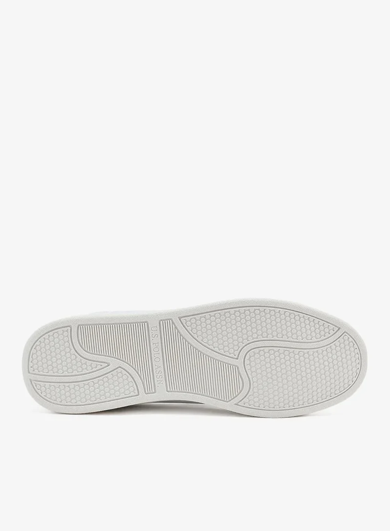 U.S. Polo Assn.  U.S. Polo Assn. KARTE GLB 5PR Men’s White Casual Sneakers with Green Accent | Lace-Up Low-Top Shoes for Men | Best Price UAE