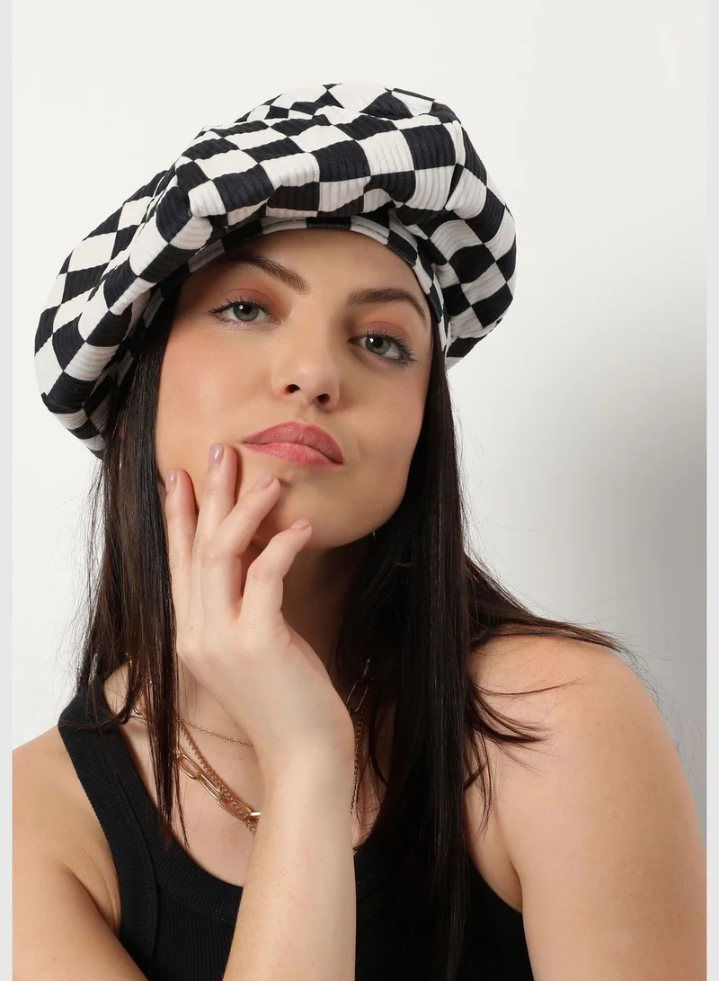 Haute Sauce Checkered Beret Cap