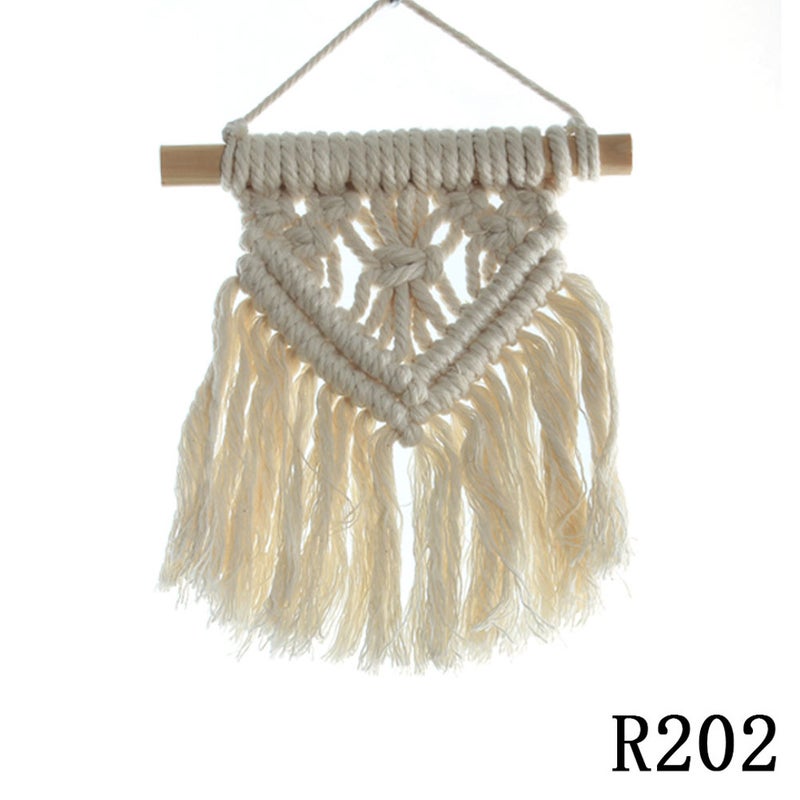 4 pcs Cotton Rope Weaving Decors Tassel Hanging Ornaments Rustic Wall Tapestry for Living Room Bedroom Dorm - Image 5