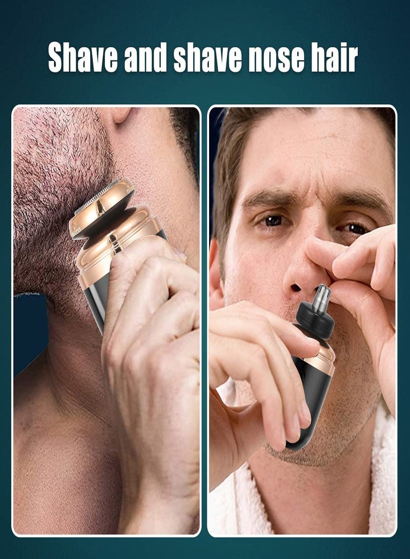 Captaintech Mini Portable Electric Shaver, Dual Purpose Shaver, New Upgrade Mini Electric Razor Shavers for Men, One-Button Use, USB Mini Shaver Charging Suitable for Home, Car, Travel (Dark Night Black) - Image 2