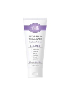 Belli Skincare Anti-Blemish Facial Wash Gel Cleanser | Anti Acne For Sensitive Skin, Pregnancy Safe, Natural Extract Face Wash For All Skin Types | 6.5 Ounce  - Image 1