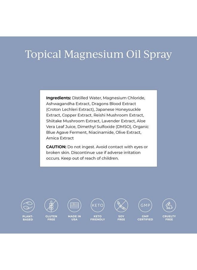 Cymbiotika - Topical Magnesium Oil Spray For Body Supplement For Leg Cramps Muscle Joint Health & Sleep Support Includes Magnesium Chloride Lavender Extract Aloe Vera Skin Applicator - Image 1