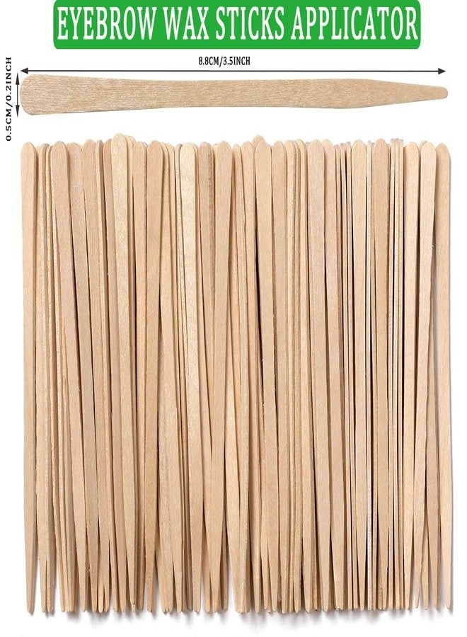 Borogo 500Pcs Waxing Sticks for Hair Removal - Borogo Eyebrow, Lip, Nose Small Waxing Applicator Sticks for Hair Removal and Smooth Skin - Spa and Home Usage - Image 2