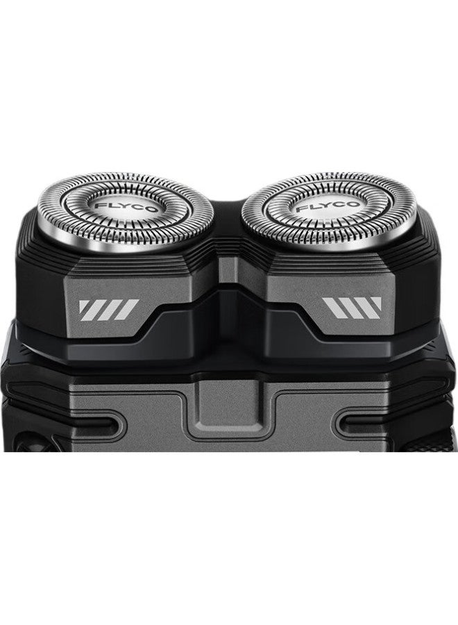Flyco Mecha Cool Men'S Electric Shaver, Wet And Dry Dual-Use, Compact And Portable, Mini Birthday Valentine'S Day Gift For Boyfriend Husband Father, F001 Cool Black - Image 2