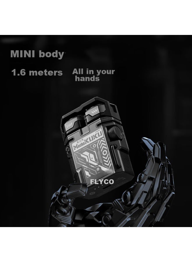 Flyco Mecha Cool Men's Electric Shaver, Wet And Dry Dual-use, Compact And Portable, Mini Birthday Valentine's Day Gift For Boyfriend Husband Father, F001 Cool Black - Image 3