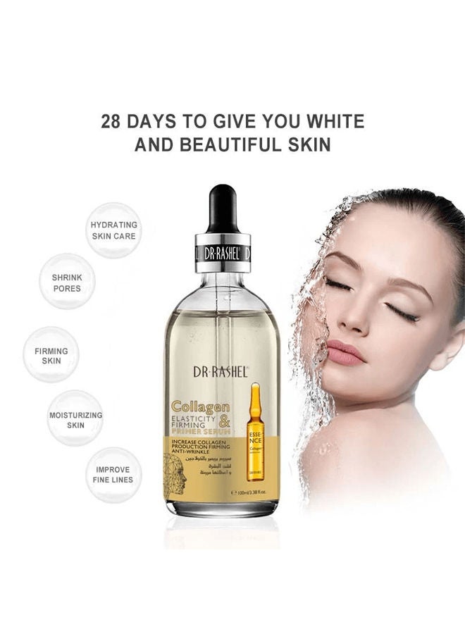 DR. RASHEL Collagen Elasticity And Firming Primer Serum Clear 100ml - Image 3