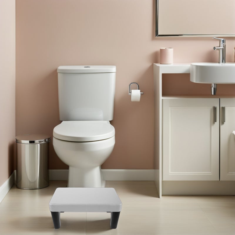 🚽 كرسي قر صاء بلاستيكي للحمام متعدد الألوان مستقر ومحمول للراحة - Image 3