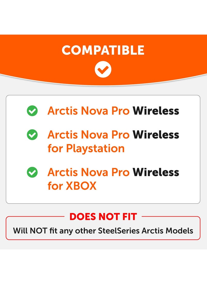Anmi - Replacement Earpads for Steelseries Arctis Nova Pro Wireless by Wicked Cushions, Improved Durability,Thickness,Sound Isolation(Black) - Image 1