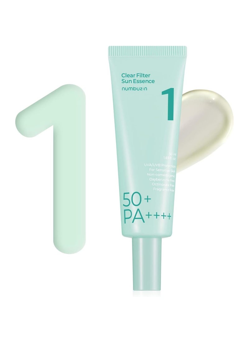 numbuzin Clear Filter Sun Essence SPF50+ PA++++ 50ml  - Image 3