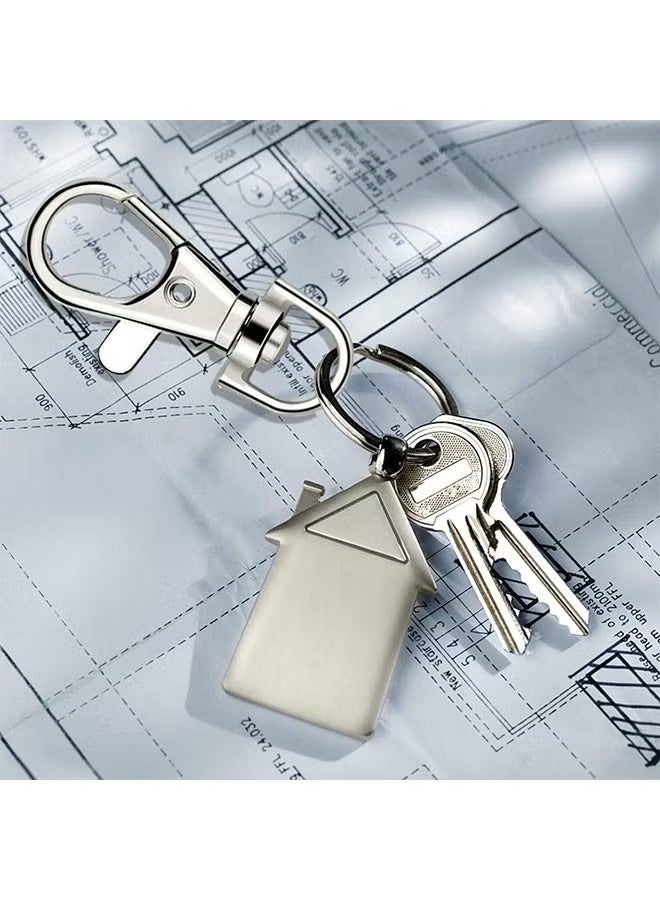 YJ 50 metal lobster claw clasps with key rings, 25 key chain clip hooks and 25 key chain rings, key chain accessories, key chain ring craft making kit - Image 4