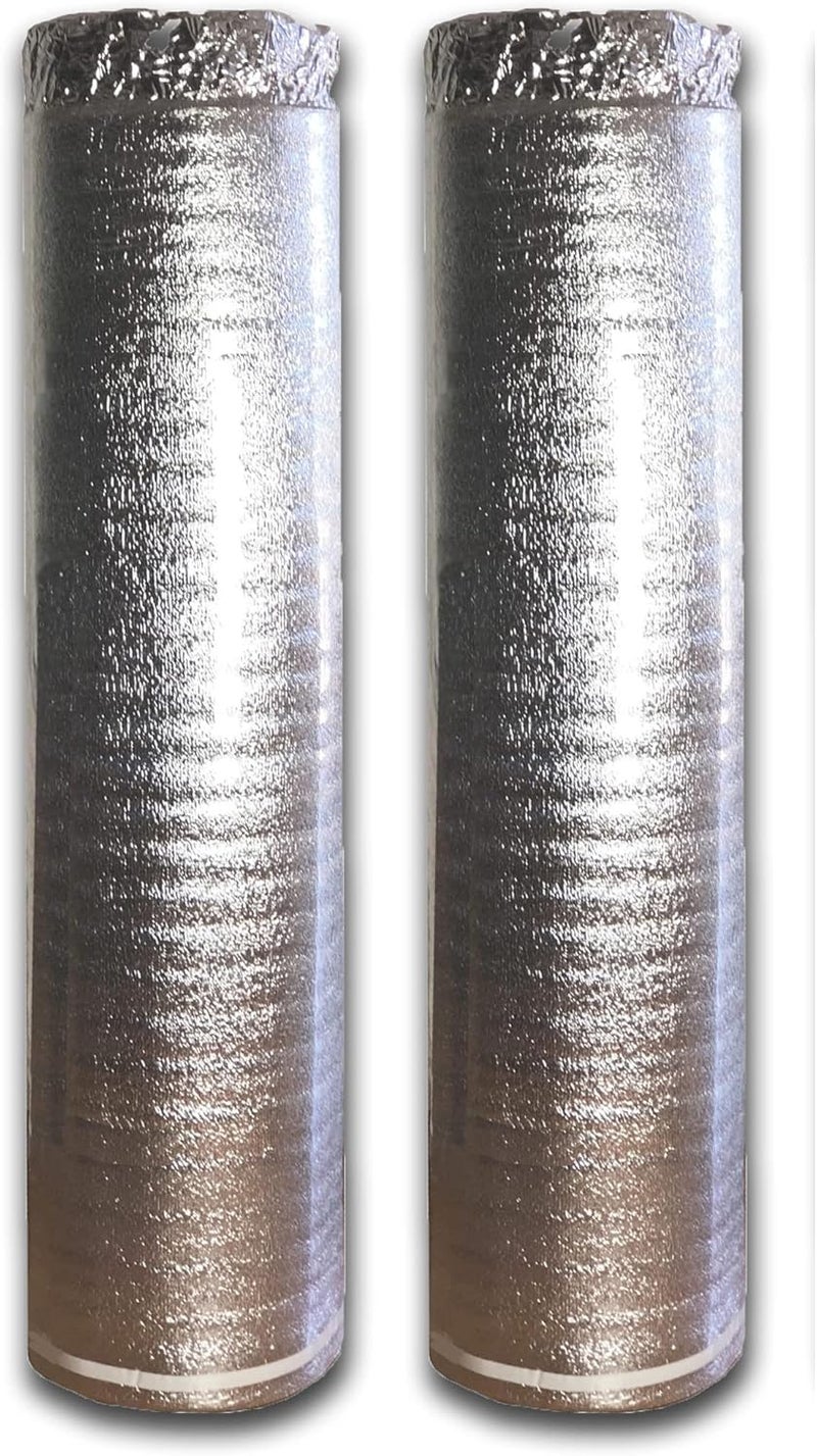 AMERIQUE 400SQFT AMERIQUE 3MM Thick Flooring Silver Underlayment Padding with Tape  Vapor Barrier 3in1 Heavy Duty Foam 400SF Total Pack of 2 Rolls 200SFRoll - Image 1