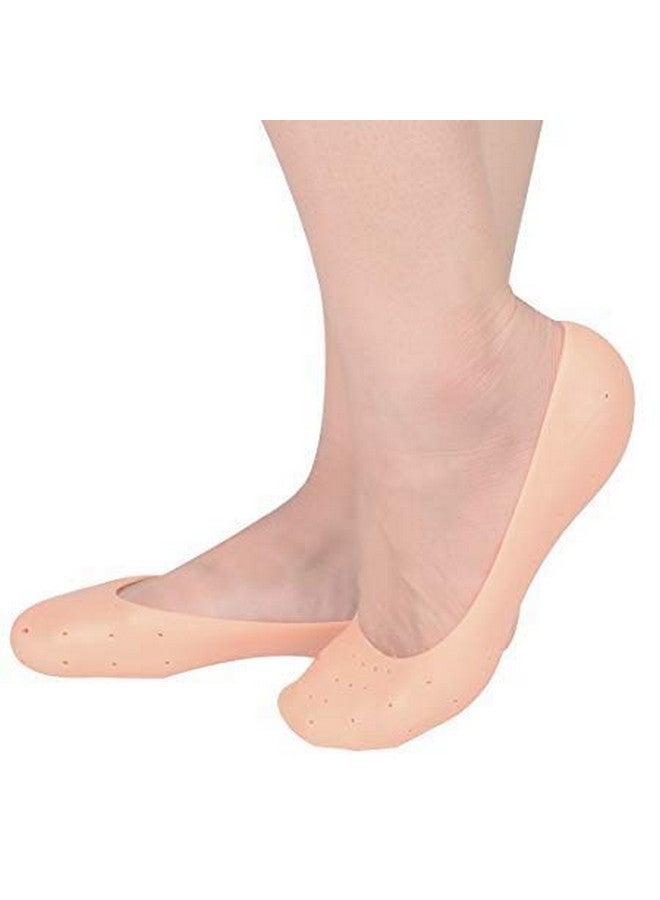 Orrda Orrda Anti Crack Full Length Silicone Foot Protector Moisturizing Socks | Heel Pad Ankle Support Cushion Socks for Men, Women_ (Freesize, Brown) - Image 3