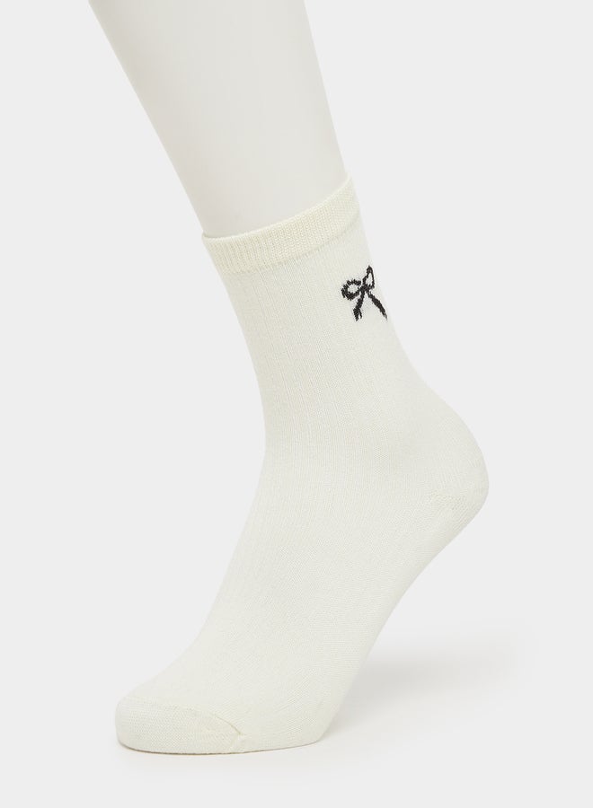 Styli Styli Set of 5 - Ribbon Print Socks  - Image 4